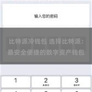 比特派冷钱包 选择比特派：最安全便捷的数字资产钱包