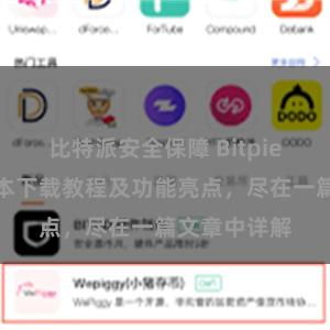 比特派安全保障 Bitpie钱包最新版本下载教程及功能亮点，尽在一篇文章中详解