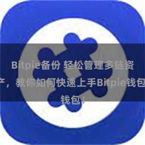 Bitpie备份 轻松管理多链资产，教你如何快速上手Bitpie钱包！