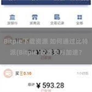 Bitpie下载资源 如何通过比特派(Bitpie)设置交易加速？